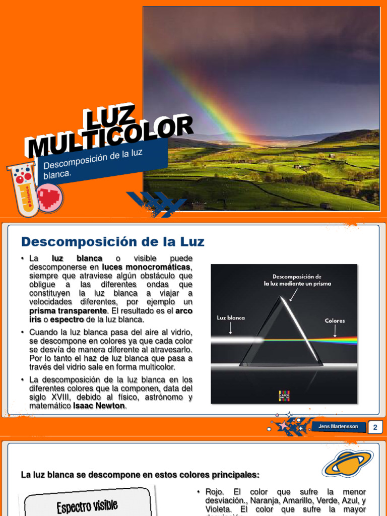 Descomposición de la Luz Blanca | PDF | Radiación electromagnética | Ligero