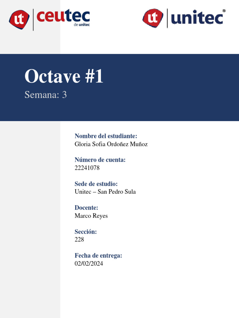 Octave #1 | PDF | Aceleración | Tasas temporales