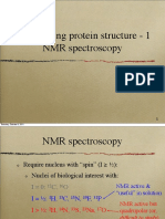 Determining Protein Structure - 1 NMR Spectroscopy: Saturday, October 8, 2011