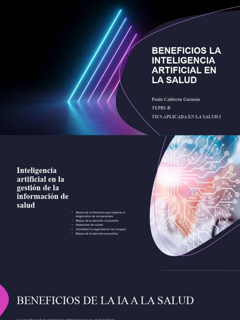 Beneficios La Inteligencia Artificial en La Salud | PDF | Negocios ...