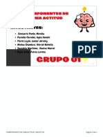 COMPONENTES DE UNA ACTITUD- GRUPO 01
