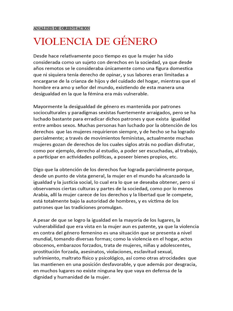 Violencia de Gènero | PDF | La violencia contra las mujeres | Mujer