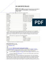 Casi Particolari Di Plurale