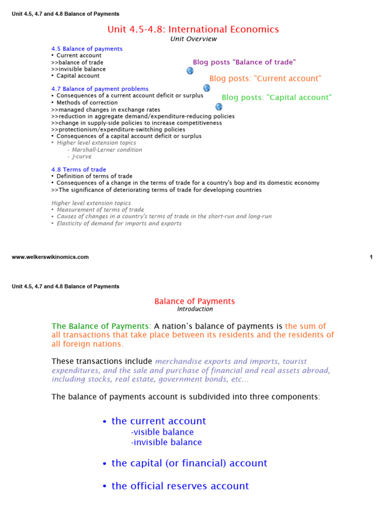 Balance of Payments PDF 1a9lgil | PDF | Balance Of Payments | Capital ...