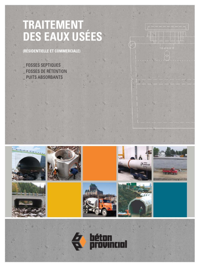 Fosse Septique et Puits Absorbant en Béton | PDF | Fosse septique ...