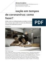 Alfabetizacao em Tempos de Coronavirus Como Fazer