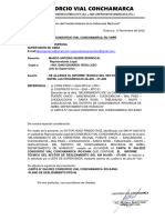 CARTA N° 183 -2022-CONSORCIO VIAL CONCHAMARCA RL-VHPR