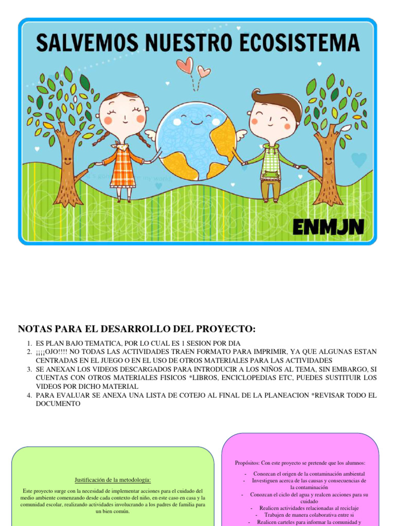 Proyecto Infantil: Cuidado del Medio Ambiente | PDF | Residuos | Agua