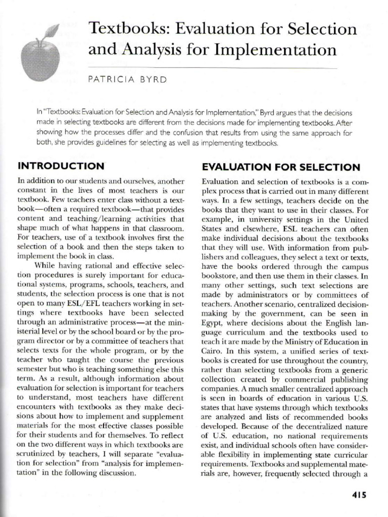 Textbook Evaluation And Implementation Guide Pdf Curriculum Teachers