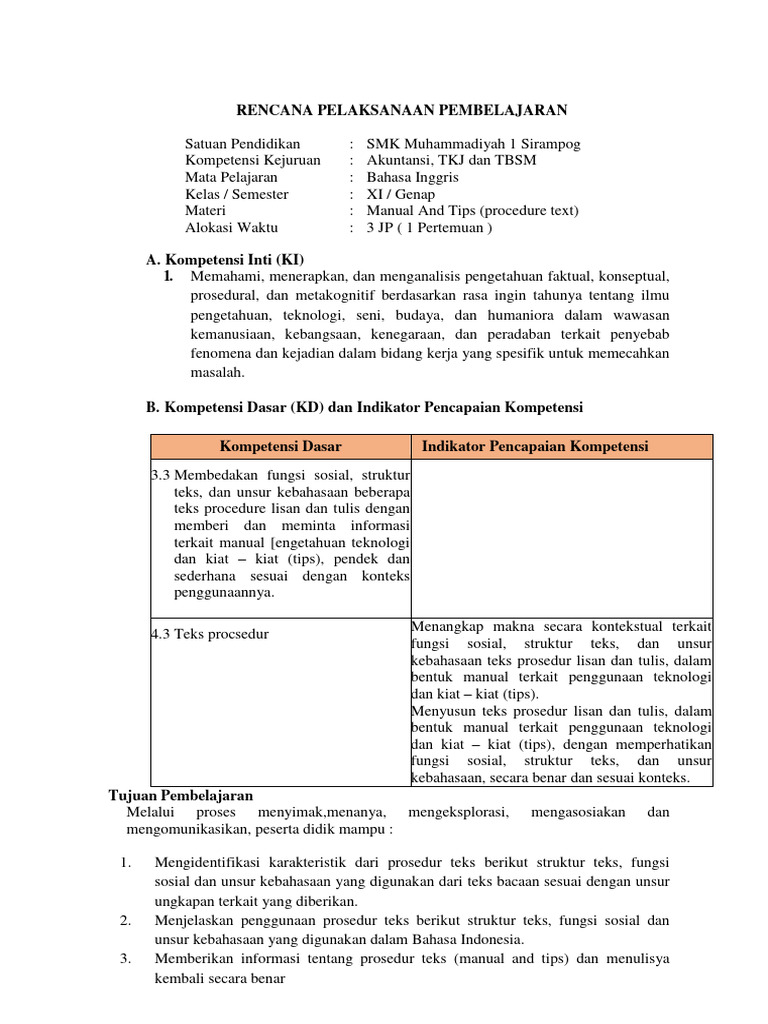 Procedure Text Manual and Tips SMK | PDF | Komputer
