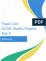 Edexcel Set 3 Foundation Papers - Question Numbers Link To Topic List