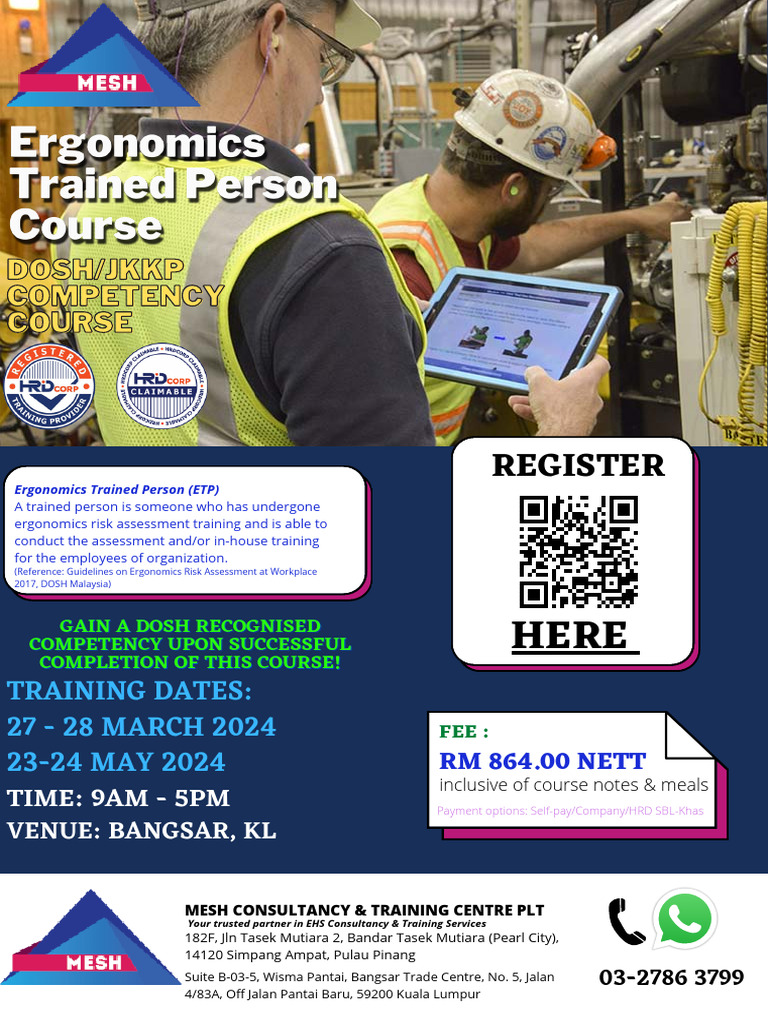 Ergonomics Trained Person Course KL | PDF | Human Factors And ...