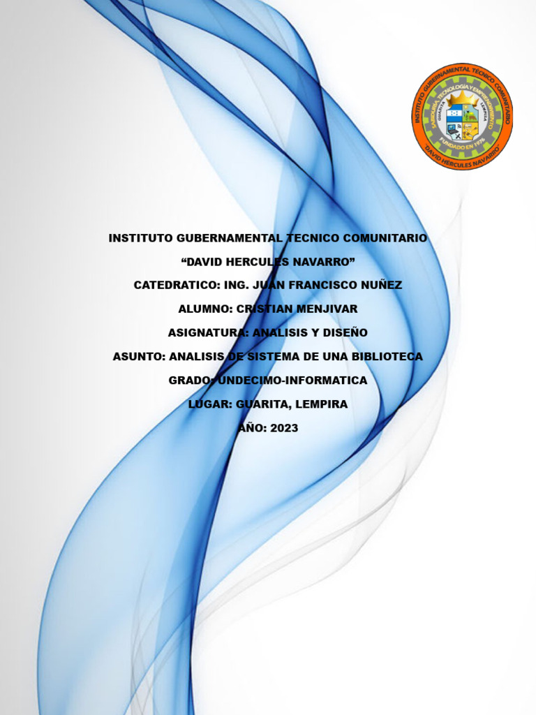 Analisis De Sistema De Una Biblioteca Pdf Soporte Técnico