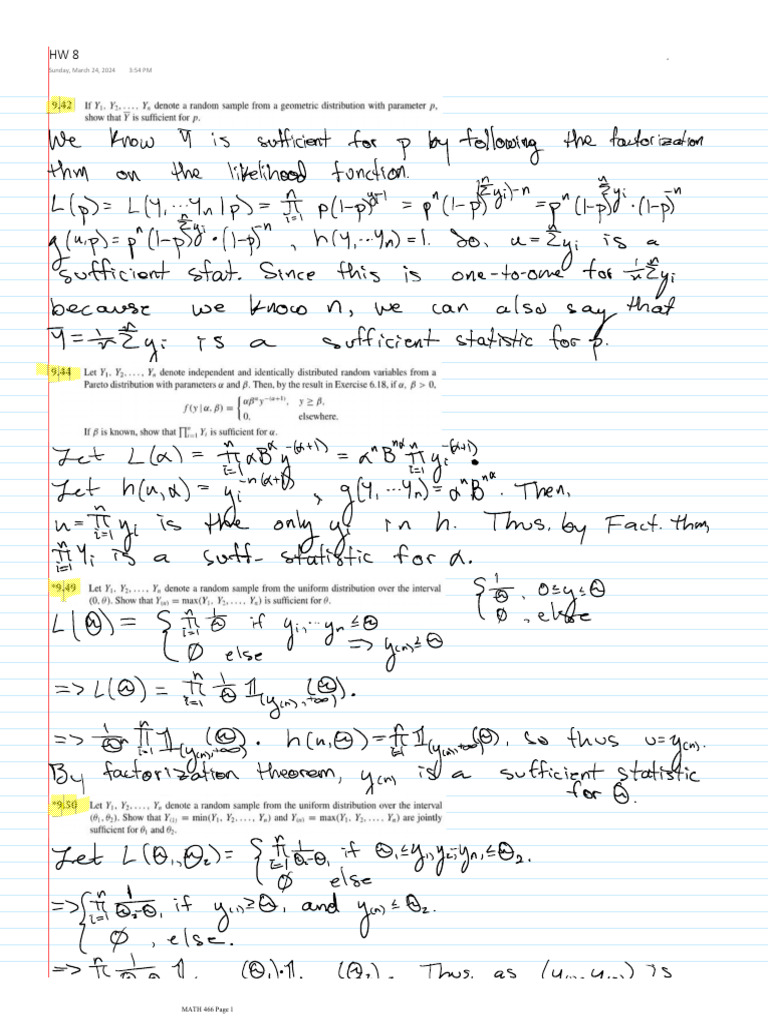 MATH 466 Homework 8 Overview | PDF