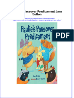 Full Ebook of Paulie S Passover Predicament Jane Sutton Online PDF All Chapter