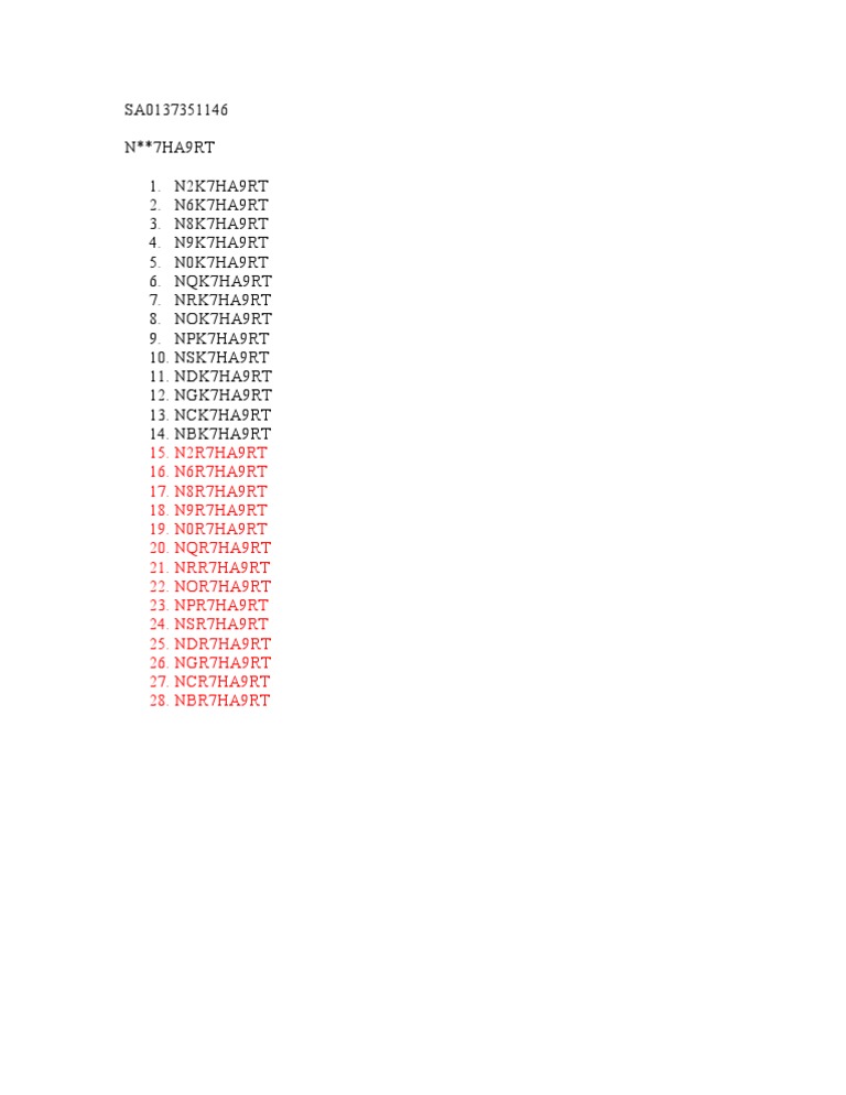 List of N-Code Identifiers | PDF