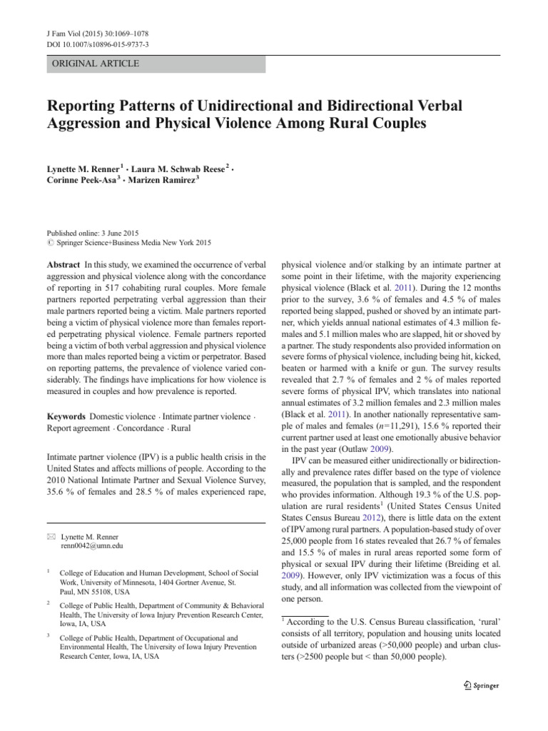 2015-Renner-Reporting Patterns of Unidirectional and Bidirectional ...
