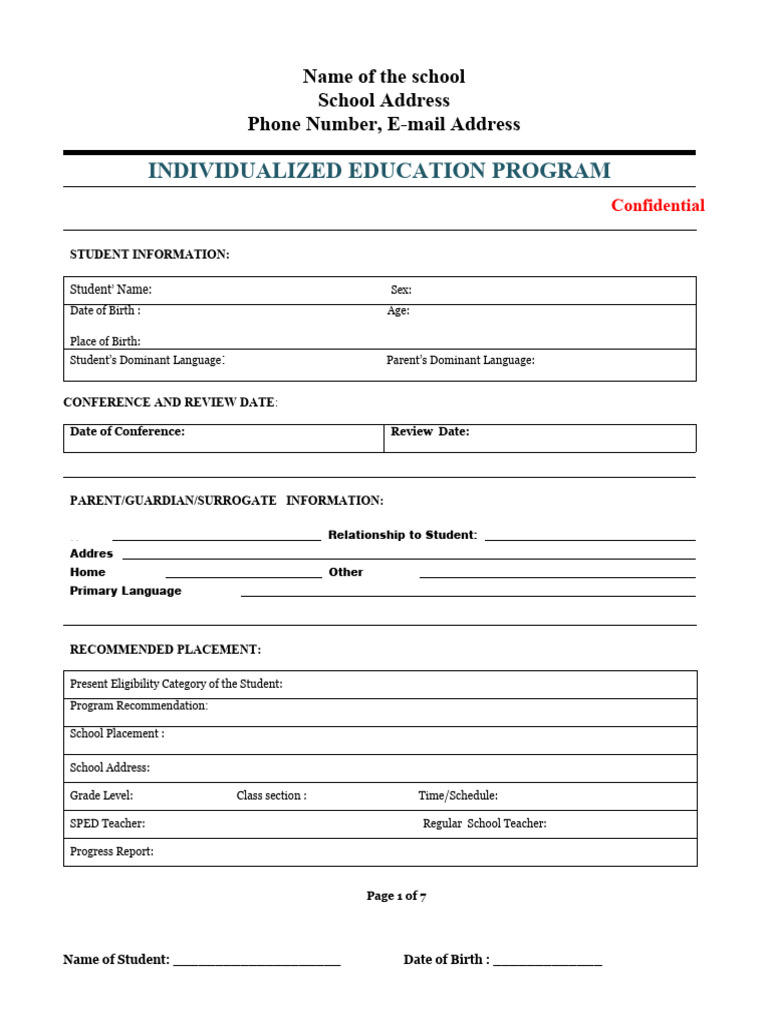 Saludes iep format 1 pdf individualized education program