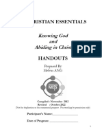 110.1 Christian Essentials-Handout 1