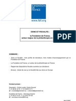 Etude de la Fondation de France sur les avantages fiscaux liés aux dons dans 4 pays européens