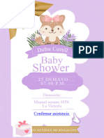 Invitación Virtual Baby Shower Infantil Violeta