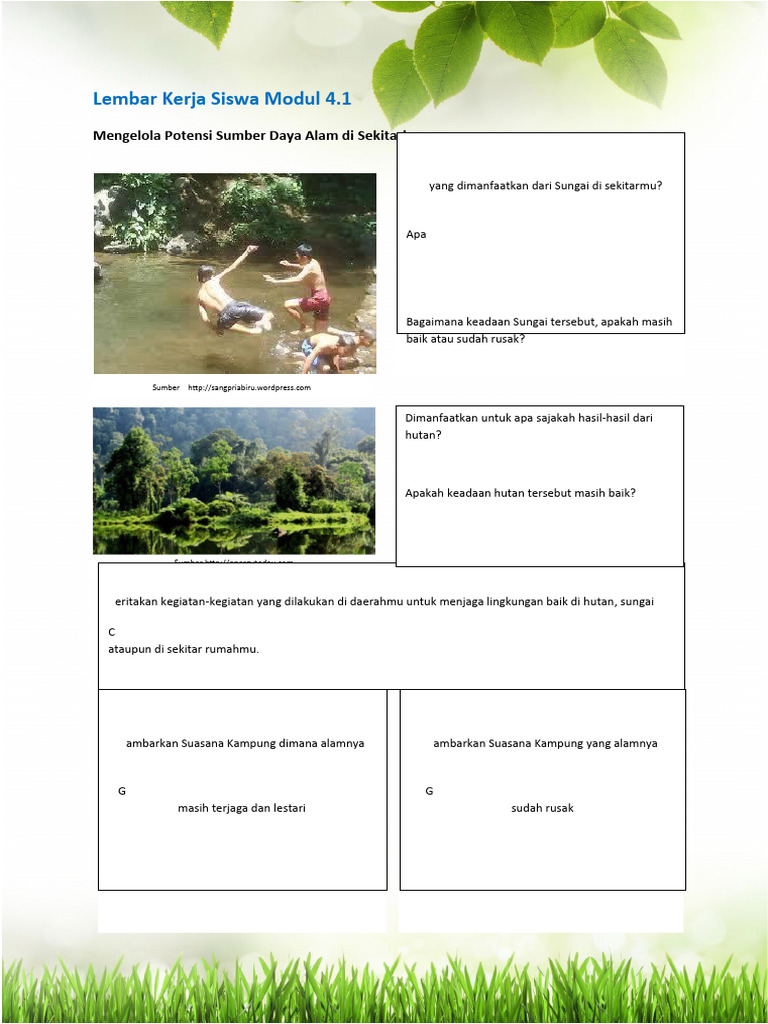 Lembar Kerja Siswa Plh Kls 4 Pdf