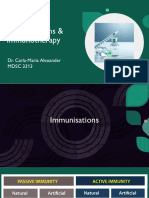 MDSC 3313 Immunisations Immunotherapy 2023
