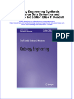 Full Ebook of Ontology Engineering Synthesis Lectures On Data Semantics and Knowledge 1St Edition Elisa F Kendall Online PDF All Chapter