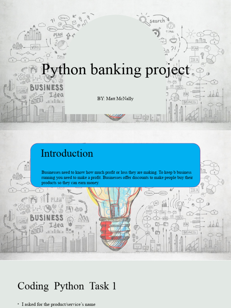 Python banking project pdf control flow percentage