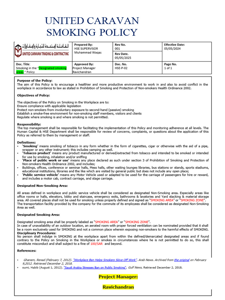 Uctc Smokig Policy | PDF | Smoking | Cigarette
