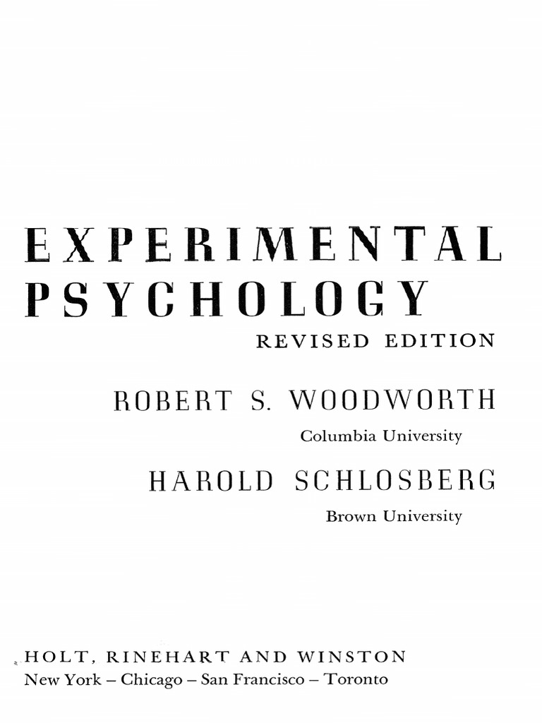 Experimental Psychology | PDF