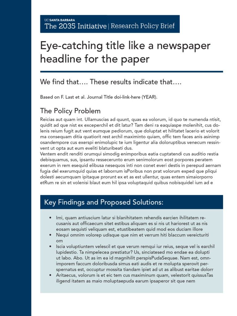 Policy Brief Template 2 | PDF