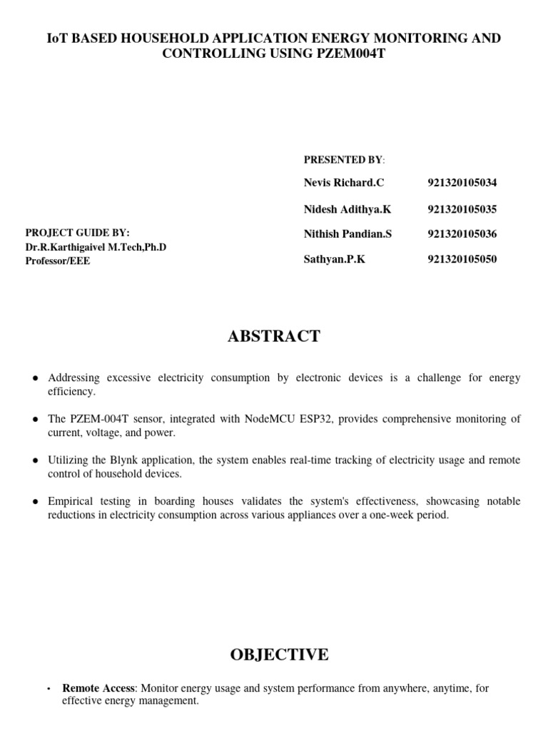 IoT Based Household Application Energy Monitoring and Controlling Batch ...