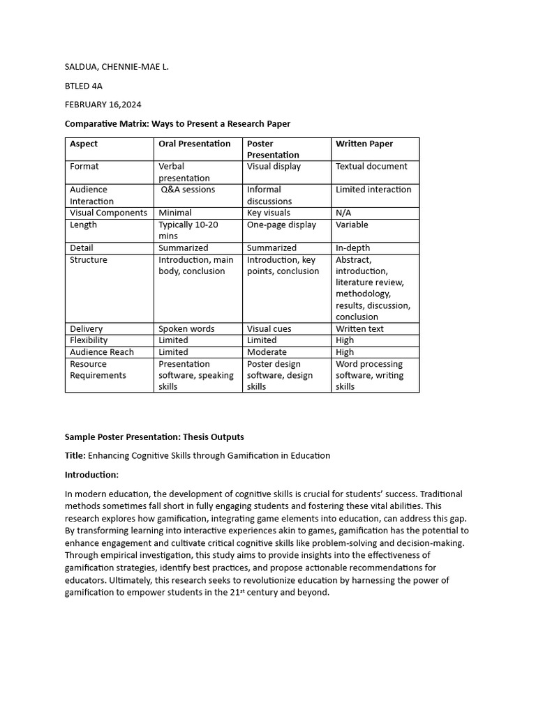 HOW TO PRESENT QUALITATIVE DATA IN A POSTER intelligence overview