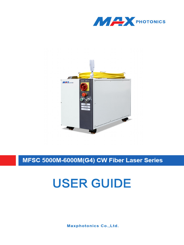 Mfsc 6000m g4 single module cw fiber laser user guide v1 5 pdf