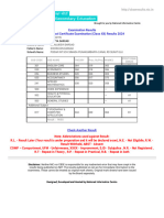 CBSE - Senior School Certificate Examination (Class XII) Results 2024