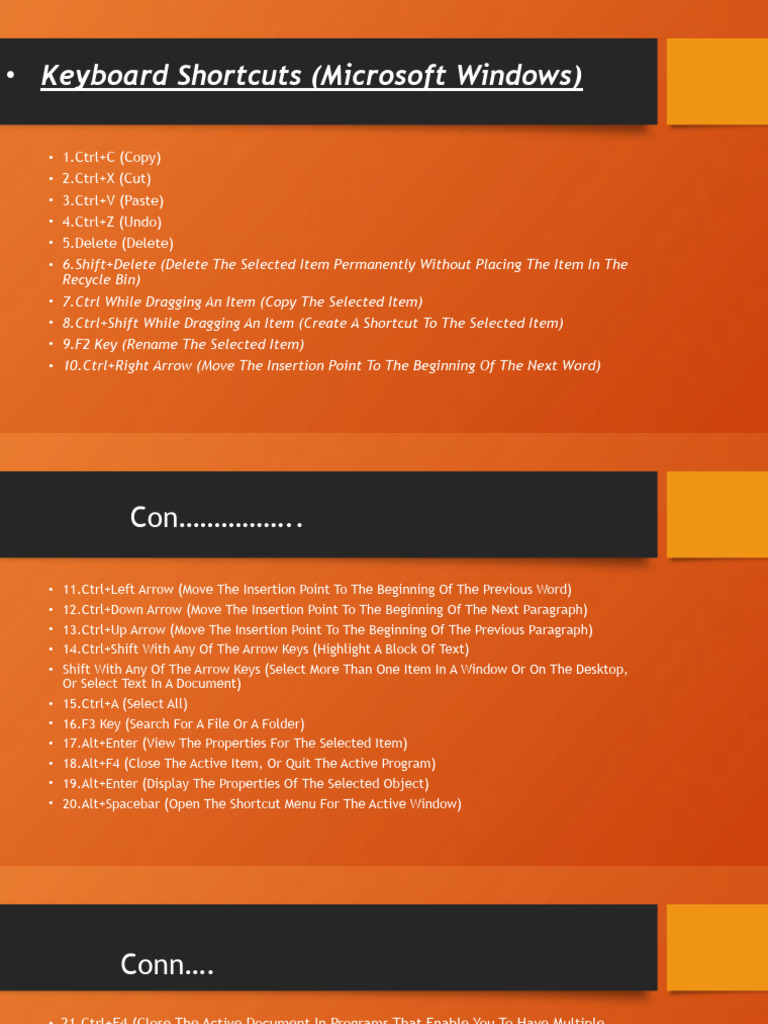 Keyboard Shortcuts (Microsoft Windows) | PDF | Window (Computing ...