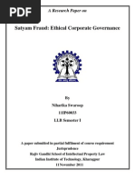 Download Satyam Fraud - Ethical Corporate Governance by Niharika Swaroop SN73590653 doc pdf