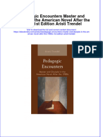 Download full ebook of Pedagogic Encounters Master And Disciple In The American Novel After The 1980S 1St Edition Aristi Trendel online pdf all chapter docx 