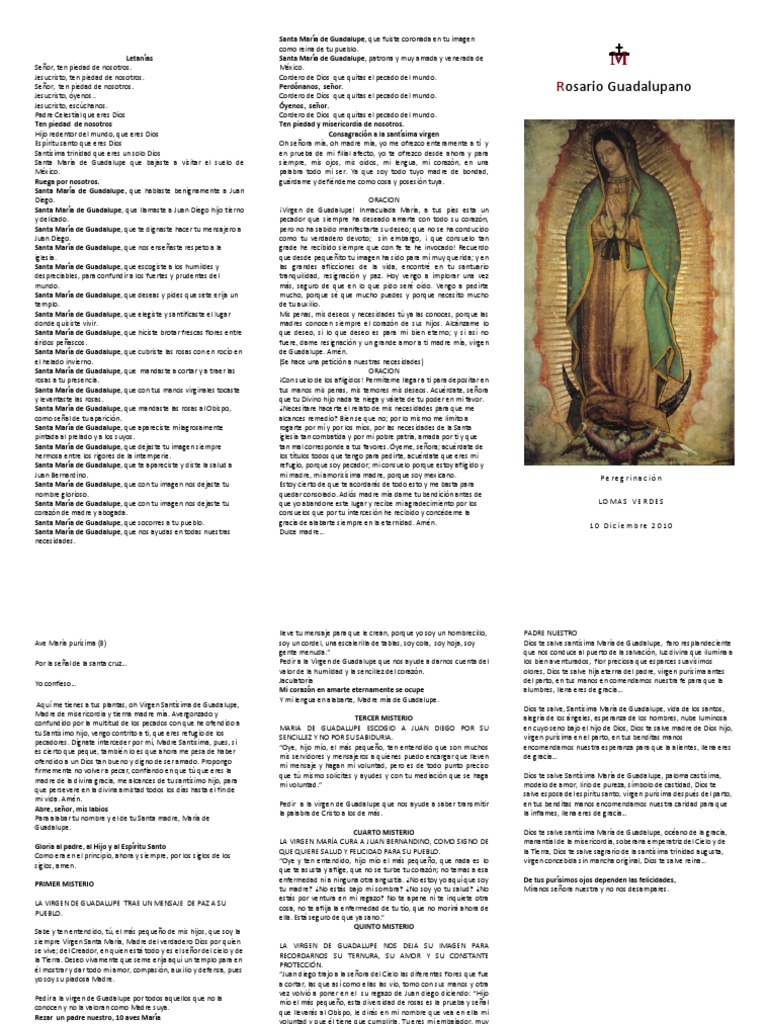 Tríptico del Rosario Guadalupano | PDF | María, madre de Jesús | Pecado