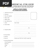 Faculty Application