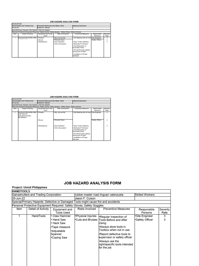 Job Hazard Analysis Pdf Personal Protective Equipment Welding