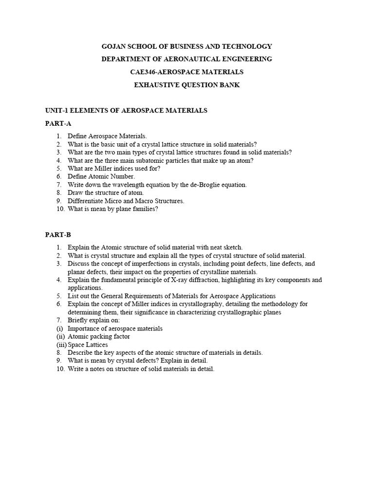 Exhaustive Question BankAM Download Free PDF Composite Material