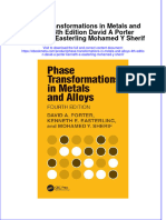 Full Ebook of Phase Transformations in Metals and Alloys 4Th Edition David A Porter Kenneth E Easterling Mohamed Y Sherif Online PDF All Chapter
