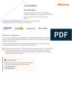 Procedimiento de La Subasta: Abono de Garantía de Seriedad