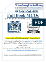 1st Year PHYSICAL EDUCATION Full Book Solved MCQs by Bismillah Academy 0300-7980055