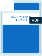 Organizational Behavior