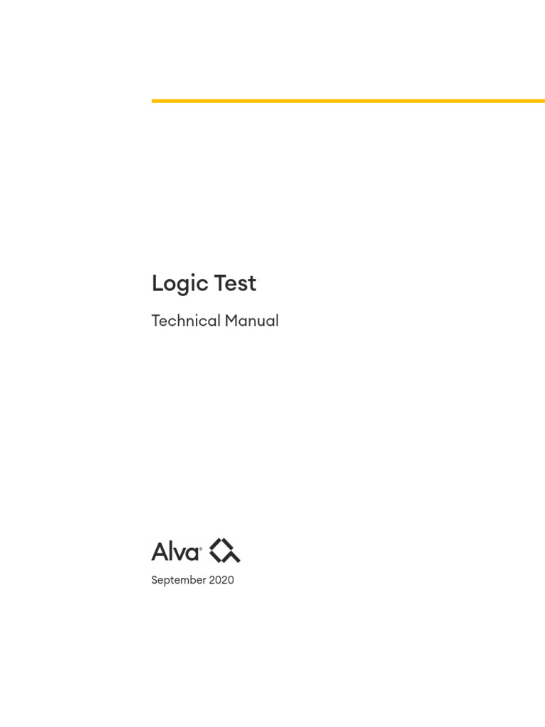 Alva s logic test technical manual pdf intelligence quotient