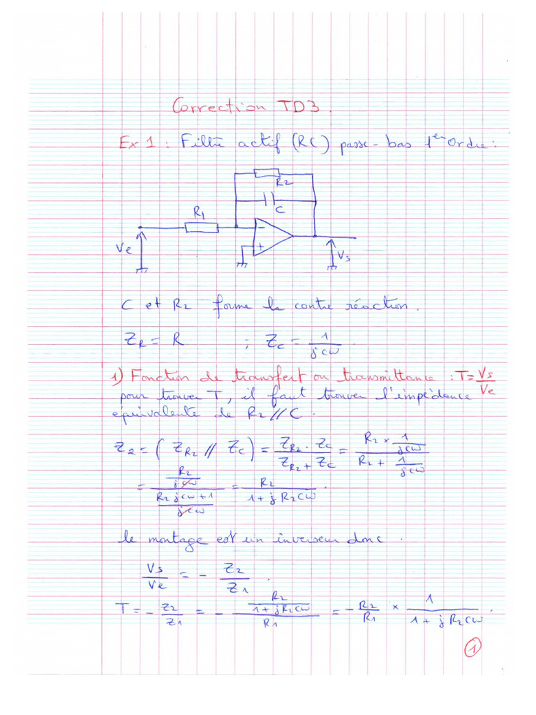Correction TD3 Filtre | PDF