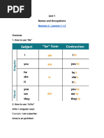 Unit 1 Names and Occupations: Session 2 - Lesson 1 + 2